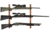 Allen 3-Firearms Gun Collector Hardwood Gun Rack, 3 Rifle/Shotgun, Brown/Black, Wood/Steel, 5656