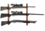 Allen 3-Firearms Gun Collector Hardwood Gun Rack, 3 Rifle/Shotgun, Brown/Black, Wood/Steel, 5656