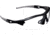 Allen Aspect Shooting Safety Glasses, Black/Gray Frame, Clear Lenses, One Size, 2380