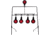 Allen Deflector Resetting Spinner Target System 16x22.25in Black/Red, AN15340