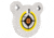 Allen EZ Aim 4-inch Hardrock AR500 Steel Gong Shooting Target, .50in Thickness, White/Yellow/Black, 15596