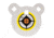 Allen EZ Aim 4-inch Hardrock AR500 Steel Gong Shooting Target, .50in Thickness, White/Yellow/Black, 15596
