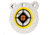 Allen EZ Aim 6-inch Hardrock AR500 Steel Gong Shooting Target, .50in Thickness, White/Yellow/Black, 15597