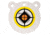Allen EZ Aim 6-inch Hardrock AR500 Steel Gong Shooting Target, .50in Thickness, White/Yellow/Black, 15597