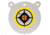 Allen EZ Aim 8-inch Hardrock AR500 Steel Gong Shooting Target, .50in Thickness, White/Yellow/Black, 15598