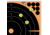 Allen EZ-Aim Adhesive Splash Bullseye Target, 5 Per Pack, Orange, 12x12in, 15317
