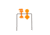 Allen Ez-Aim Shooting Gallery Rabbit-Hog And Circle-Diamond Self-Healing Spinner Target, Orange, 15467