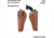 Allen Red Mesa Leather Revolver Holster, Ambidextrous, Brown, Size 05, 4495