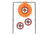 Allen Shooting Gallery Self-Healing Gong Spinner Kit, Orange/Black, 8in, 15475