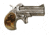 American Derringer M-1-Engraved Pistol, .45 Colt, 3in barrel, stainless steel frame, stag horn grip, 2-barrel, blade front, 2 round magazine, AD-M-1 EG-.45C-3-1-FRRMPG