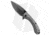American Buffalo Knife Elite Gray Protector Folding Knife, 3.50in, D2, Drop Point Blade, Aluminum Gray Handle, Black/Gray, 7.50in, BHQ-79270