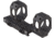 American Defense Manufacturing 2in Offset - 34mm Dual Ring Scope Mount w/ 1/2in Titanium GI Bolts, Black, Small, AD-RECON-34-TGIB