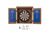 American Legend Charleston Bristle Dartboard Cabinet Set, Wood grain, D4401W