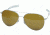 American Optical 8 Flight Gear General Sunglasses Silver Frame Cometan Brown Glass Lens Bayonet Temples