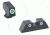AmeriGlo Classic Tritium Sight Set for Glock, Model 42/43/43X/48, Tritium Green, Black, GL430