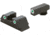 AmeriGlo Classic Tritium Sight Set for Glock, Model 42/43/43X/48, Tritium Green, Black, GL430