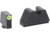 AmeriGlo Glock 2XL Tritium Night Sight Suppressor/Optic Height Sets, Green Tritium LumiGreen Outline .350in front, FlatBlack .429in Rear, Fits all Glock Except 42 &amp; 43, 2XL, up to 0.319in DH, GL-681