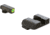 AmeriGlo Glock Protector Tritium Pistol Sight Sets, Green tritium lamp LumiGreen Outline FRONT, Black serrated REAR, GL-703