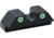 AmeriGlo Glock U Notch Tritium Pistol Sights, Rear Only-Green Tritium Lamp 2-dot White Outlines .248 H .165 U Notch fits MOS slide, GL-634R