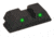 Ameriglo Night Sights - Operator Style - Green REAR Only w/ Black Outlines, Fits Glocks 17,19,22,23,24,26,27,33,34,35,37,38,39 GL-146R