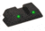 Ameriglo Night Sights - Operator Style - Green REAR Only w/ Black Outlines, Fits Glocks 20,21,29,30,31,32,36 GL-148R