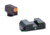 Ameriglo Night Sight Set - Pro I-Dot Style - Green w/ ProGlo Orange Outline Front / Single Green Rear - Fits For Glocks 17