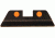AmeriGlo Painted Rear Sight Fits Glock 17,19,22,23,24,26,27,33,34,35,37,38,39, .256in. Height, Orange Dots GG-414R