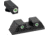 AmeriGlo Pistol Tritium Night Sights, Glock 17, 19, 22, 23, 24,26,27,33,34,35,37,38,39, Classic Green Front, Green Rear, GL-113