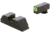 AmeriGlo Protector Sight Set for Walther PDP w/Green Tritium LumiGreen Outline Front/ Black Serrated Rear, WA-533