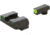 AmeriGlo Spartan 3 Dot Night Sights for Glock 20/21/29/30/31/32/36/40/41 w/Green Tritium LumiGreen Outline Front/ Green Tritium Black Outline Rear, GL-548