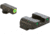 AmeriGlo Spartan 3 Dot Night Sights for Glock 20/21/29/30/31/32/36/40/41 w/Green Tritium LumiGreen Outline Front/ Green Tritium Black Outline Rear, GL-548