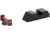 AmeriGlo Specialty Sight Set for Glock 17/19/19X/26/45 w/Red Fiber Front/ Black Rear, GFT-124
