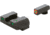 AmeriGlo Tritium Front Tritium Rear For Glock 20 ProGlo, Orange Circle Front and Pro Op Rear, Green GL-448