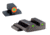 AmeriGlo Tritium Operator 3 Dot Night Sight Set, Green ProGlo Front Orange Outline, Green Rear Black Outline