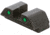 AmeriGlo Tritium Rear Sights for Glock 42/43/43X/48 w/Green Tritium 2 Dot Black Outlines .256in H .165 Sq Notch, Trooper MOS fit, GL-895R