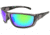 Angler Eyes Seatrout Sunglasses, Shiny Black Frame, Smoke Polarized with Green Mirror Flash Lens, Polarized, 10222142.FGX