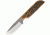 Anza 6.5 Inch Fixed Blade Knife, Amber Bone, Brown Leather Belt Sheath, 2.75 Inch Blade AZWK6AJB