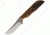 Anza 6.5 Inch Fixed Blade Knife, Amber Bone, Brown Leather Belt Sheath AZWK3AJB