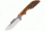 Anza 6.5 Inch Fixed Blade Knife, Amber Jigged Bone, Brown Leather Belt Sheath, 2.75 Inch Blade AZMSWATAJB