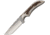 Anza 7.75 Inch Fixed Blade Tanto Knife, Elk, Brown Leather Belt Sheath AZJWK1FE