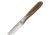Anza 7 Inch Fixed Blade Knife, Elk, Brown Leather Belt Sheath AZLPDFE