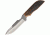 Anza 8.875 Inch Fixed Blade Knife, Amber Bone, Brown Leather Belt Sheath AZMC9AJB