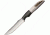 Anza 8 Inch Fixed Blade Knife, Elk and Micarta, Brown Leather Belt Sheath AZ711E