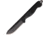Anza Boddington Micarta Fixed Blade Knife, 9in Overall, 4.25in Stainless Steel Blade, Black Micarta Handle, Black Leather Belt Sheath, BODD M