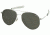 AO Flight Gear General Sunglasses, Bayonet, Silver Frame, True Color Gray Glass Lens, 58mm, 30582