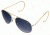 AO Flight Gear General Sunglasses, Comfort Cable, Gold Frame, Polycarbonate Gradient Blue Lens, 58mm, 32496