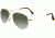 AO Flight Gear General Sunglasses, Wire Spatula, Gold Frame, Polycarbonate Gradient Green Lens, 52mm, 32601