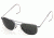 AO Original Pilot Sunglasses, Silver, Comfort Cable, Gray Glass Lens 52mm - Small/Medium 
