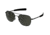 AO Original Pilot Sunglasses, Bayonet, Black Frame, CC Gray Poly Lens, 52mm, 30026