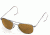 AO Original Pilot Sunglasses, Matte Chrome, Comfort Cable, HC Amber Poly Lens, 52mm MC-HCAP-CC-52